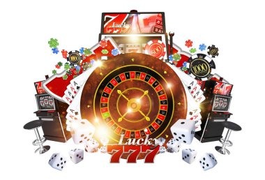 Player viewing hand outcome on Caribbean Stud Poker screen